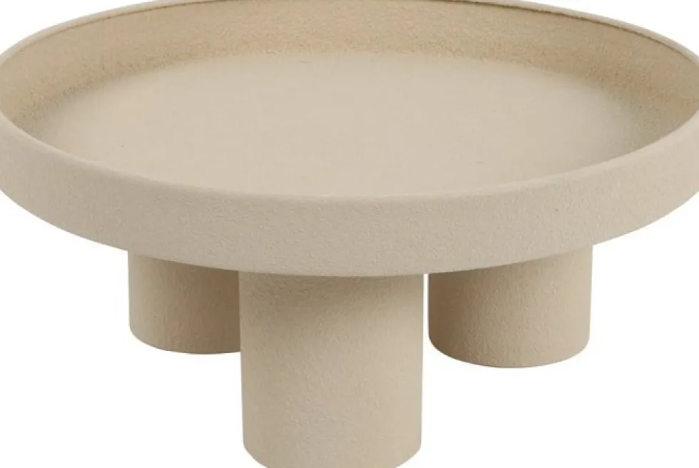 Countryfield decoratiebord op voet Cullen crème D 30 H 13 cm