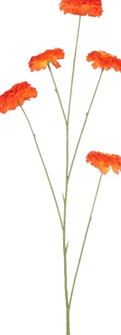 Countryfield kunstbloem Zinnia oranje H 105 cm