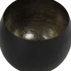 Countryfield waxinelichthouder Eggy zwart D 20 H 20 cm