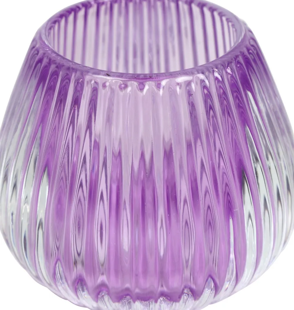 Countryfield waxinelichthouder Carlin paars D 10,2 H 8,5 cm