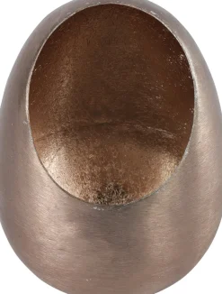 Countryfield waxinelichthouder Per bruin / goud D 10 H 14 cm