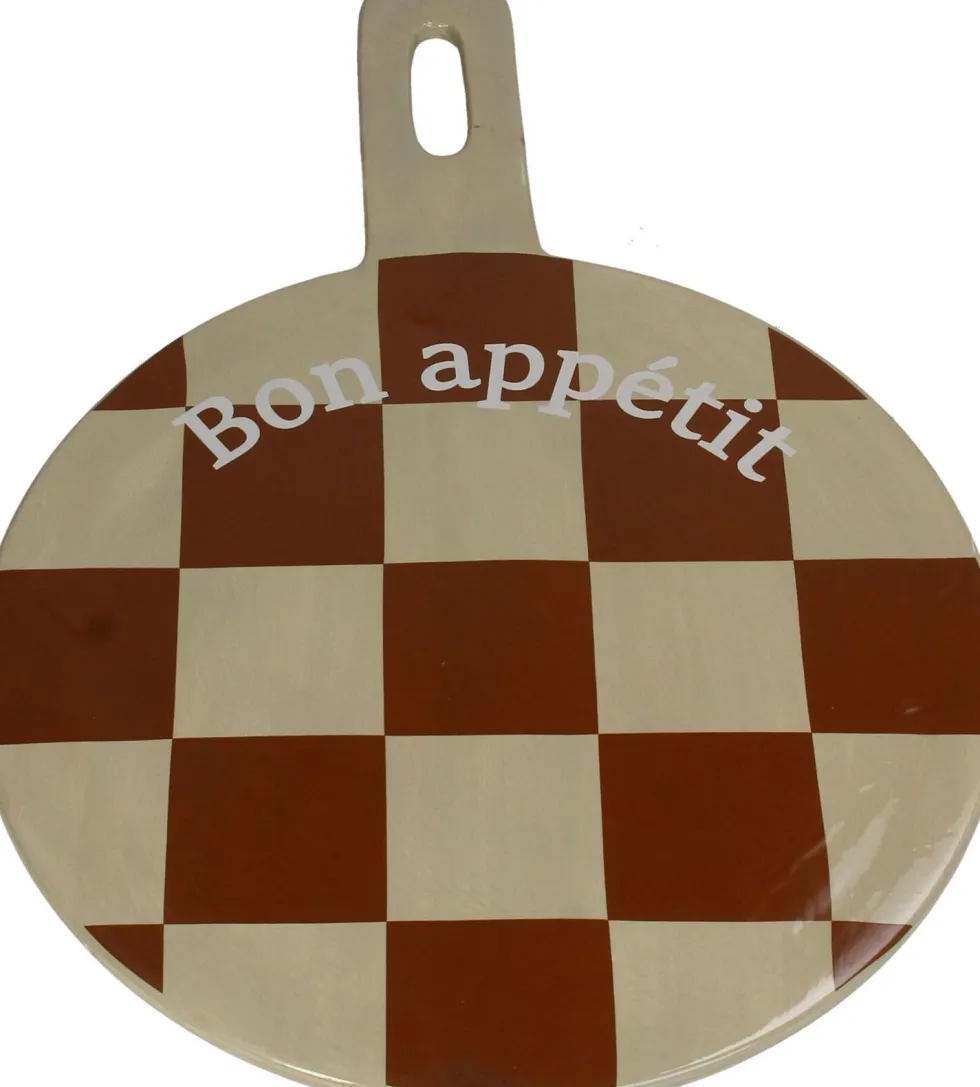 Decoratiebord bruin / crème 40,5 x 30,3 x 1,5 cm
