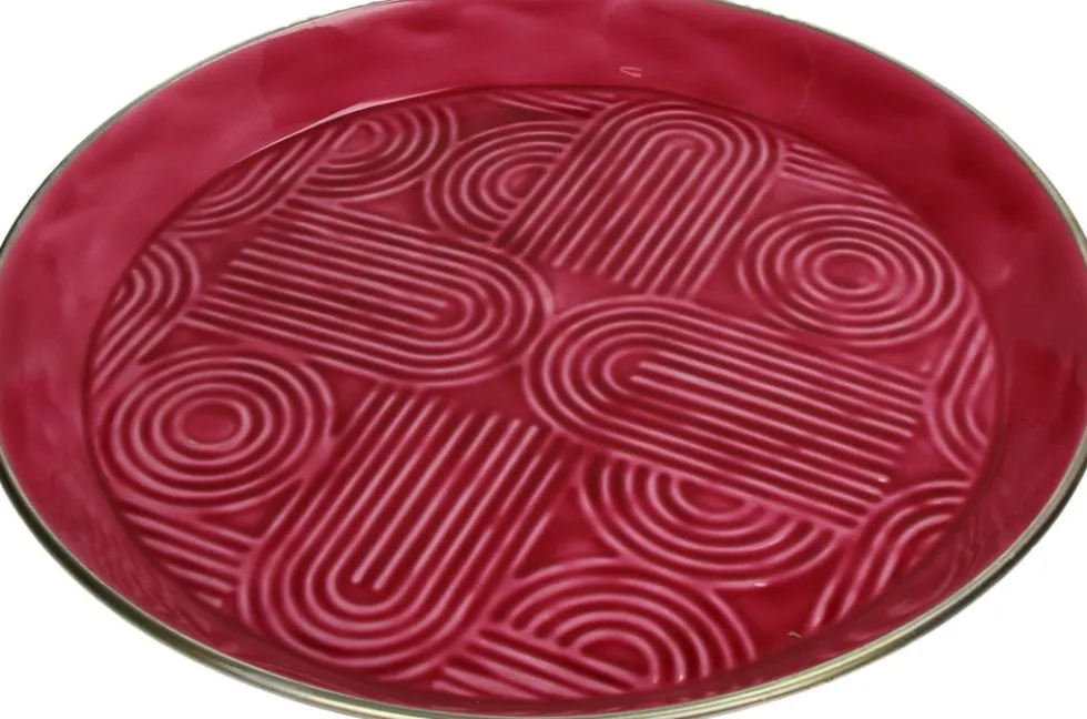 Decoratiebord Coral roze D 42 H 4 cm
