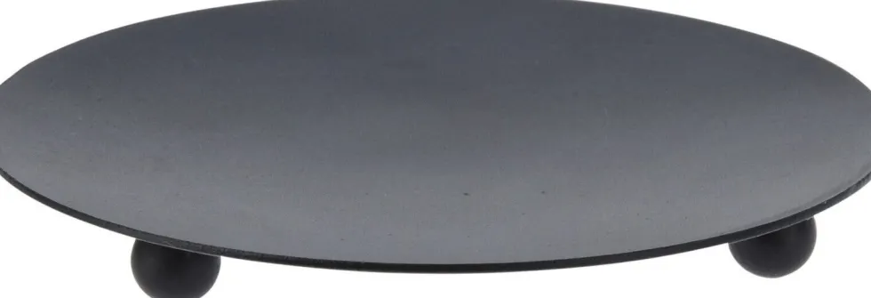 Decoratiebord Oys zwart D 8,5 H 1 cm