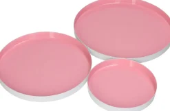 Decoratiebord Sabine roze D 26 H 2 cm