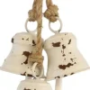 Decoratie hanger bel wit 15 x 8 x 40 cm