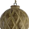 Decoratie hanger patta grijs D 10 H 10 cm