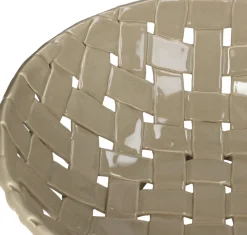Decoratieschaal beige D 35 H 12,5 cm