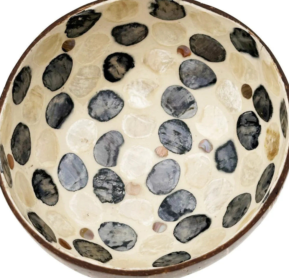 Decoratieschaal Coconut Bowl crème 15 x 13 x 6 cm