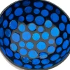 Decoratieschaal Coconut Bowl zwart / blauw 15 x 13 x 6 cm