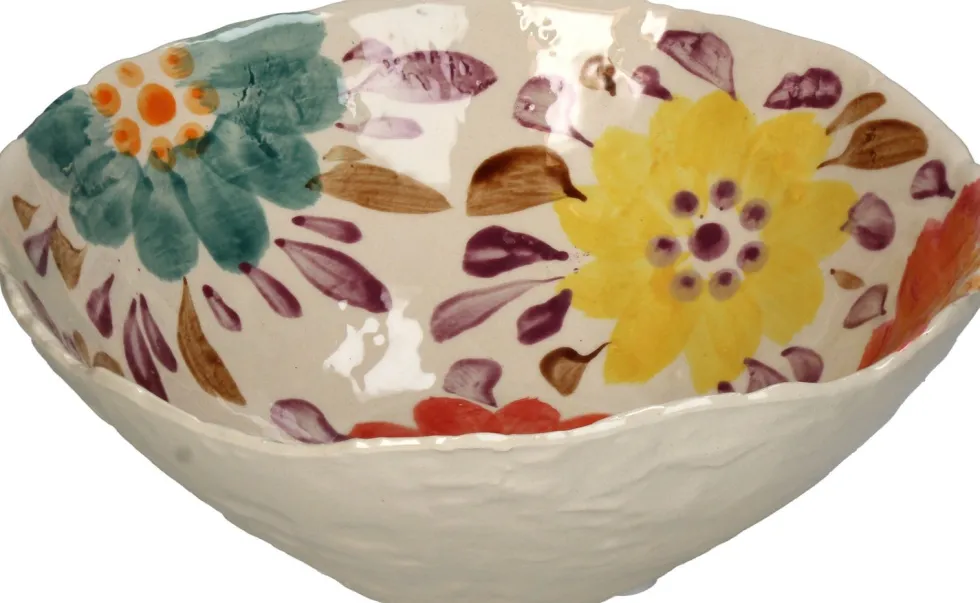 Decoratieschaal Fleur multi D 22,5 H 8,5 cm