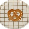 Decoratieschaal Pretzel wit / bruin 13,5 x 13,5 x 1,3 cm