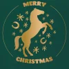 Decoratietegel Kerst paard 10,5 x 10,5 cm
