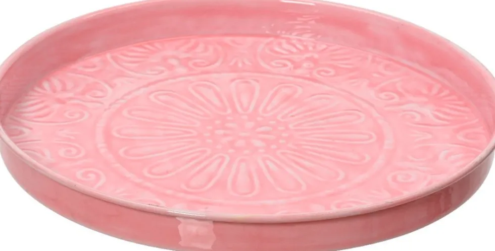 Decoris decoratiebord Cura roze D 30 H 3 cm