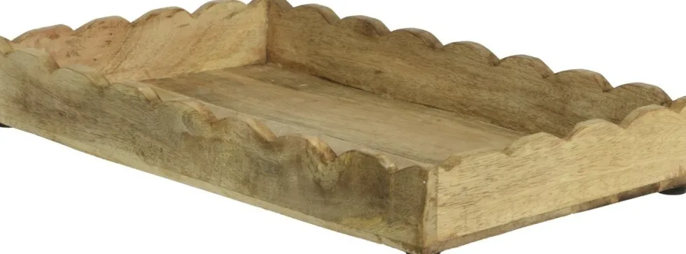 Decoris dienblad naturel mangohout 40,5 x 25 x 5,5 cm