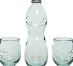 Decoris fles en glazen 3 stuks