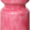 Decoris kandelaar roze D 10,5 H 25,5 cm