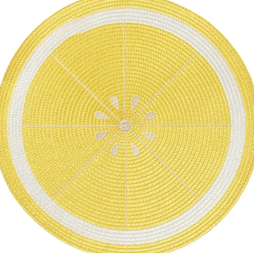 Decoris placemat Citroen geel D 38 cm