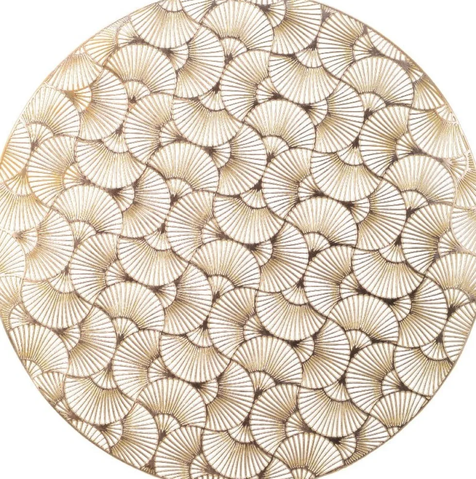 Decoris placemat Ginko goud D 38 cm