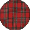 Decoris placemat rood D 35 H 0,5 cm