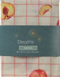 Decoris servet Perzik 40 x 40 cm 2 stuks