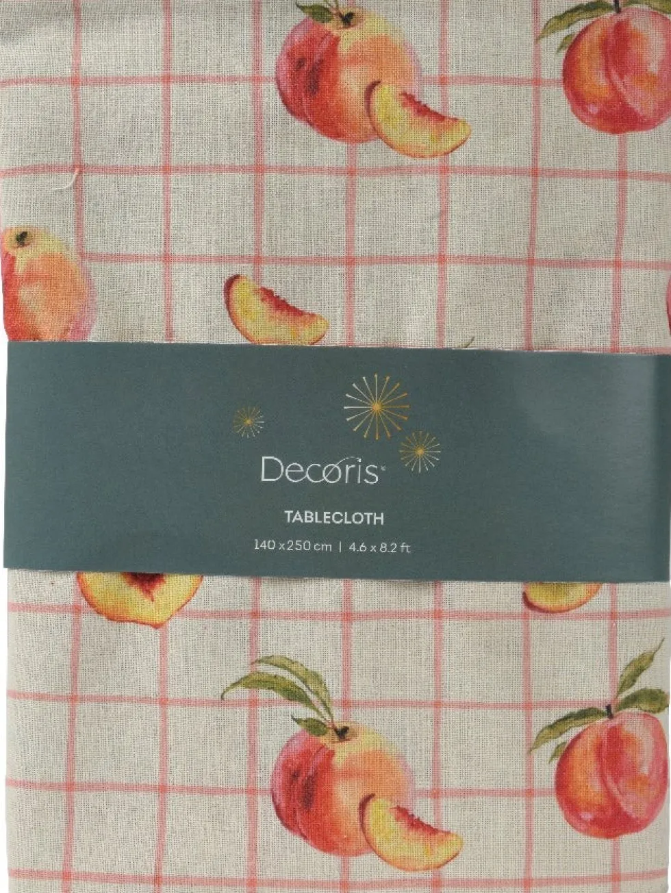 Decoris tafelkleed Perzik 140 x 250 cm