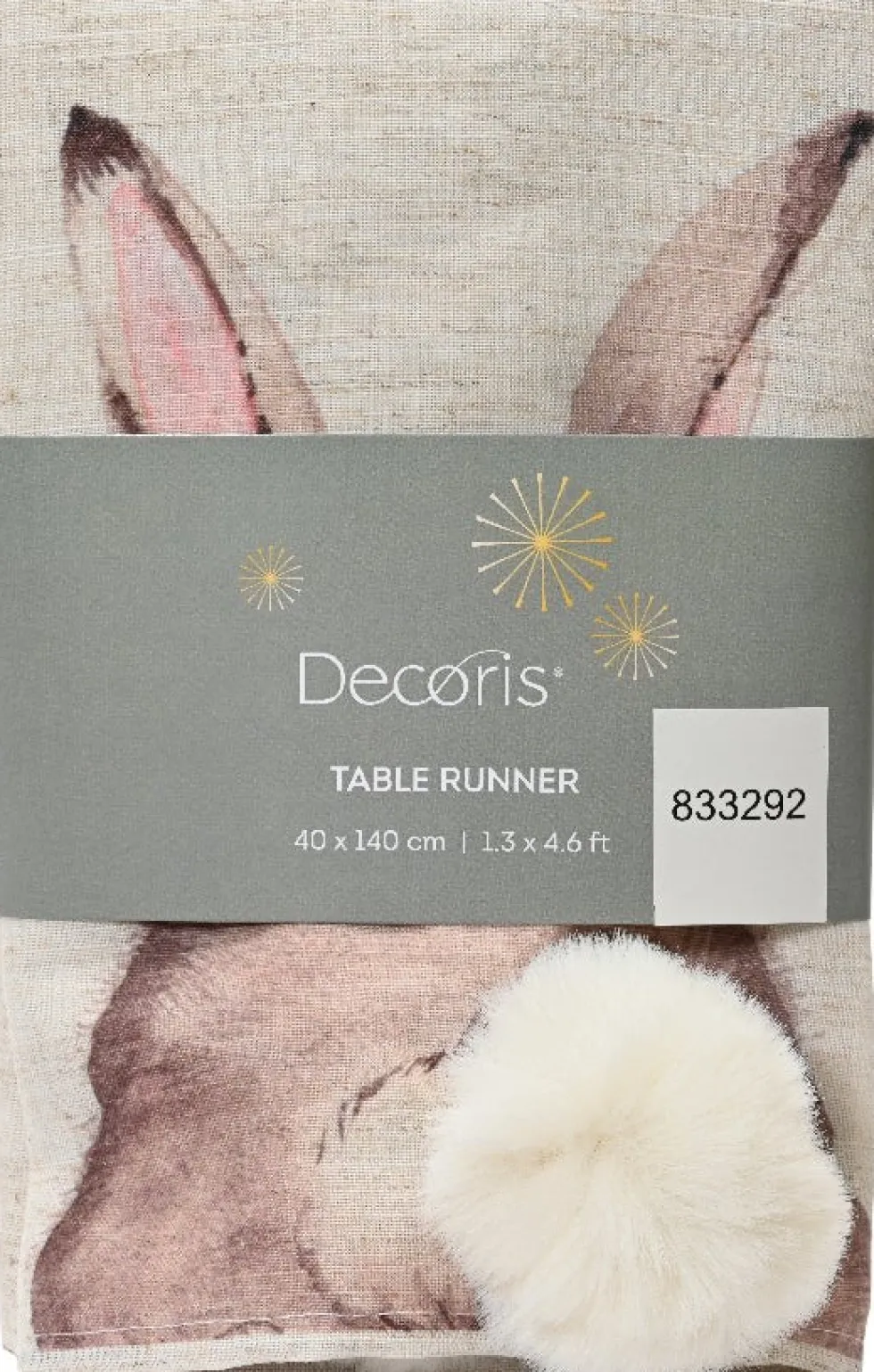 Decoris tafelloper Bun naturel 40 x 140 cm