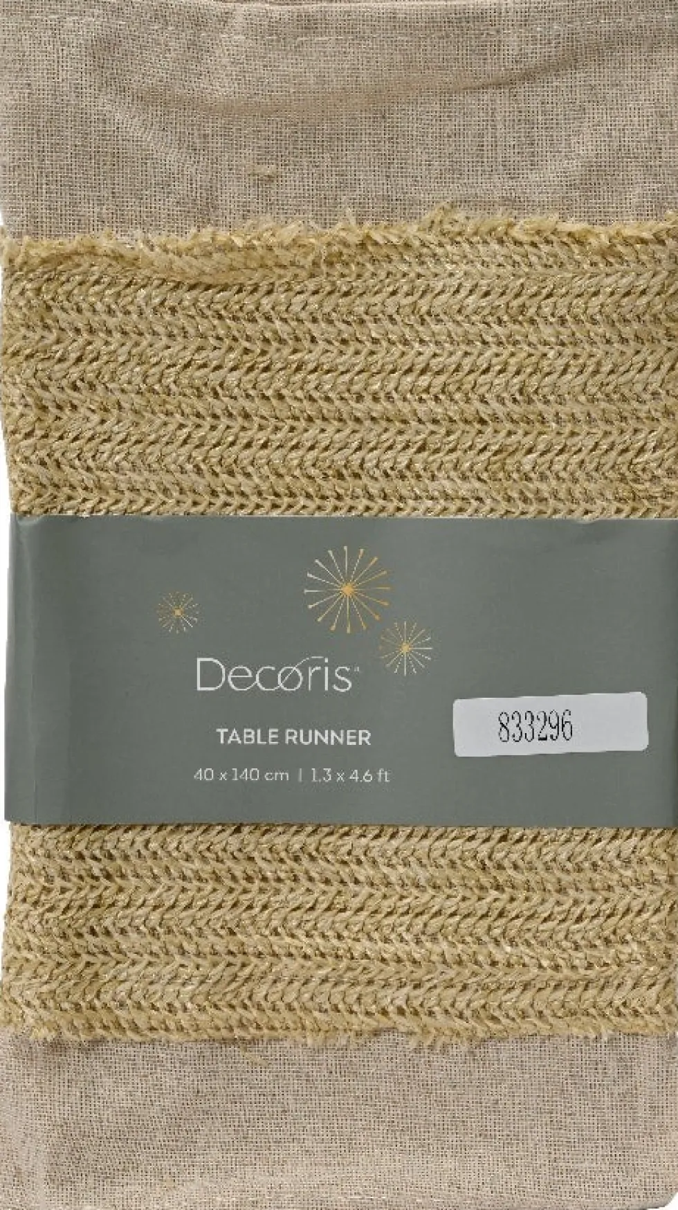 Decoris tafelloper Ravi naturel 40 x 140 cm