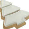 Decoris tapasset Merry Christmas naturel / wit 27 x 20,5 x 3,8 cm 4-delig
