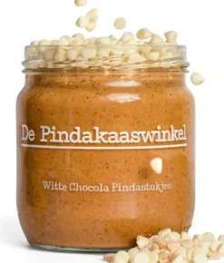 De Pindakaaswinkel pindakaas witte chocolade 420 ml