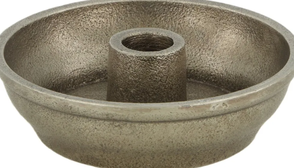 Dijk Natural Collections kandelaar zilver D 13 H 4 cm