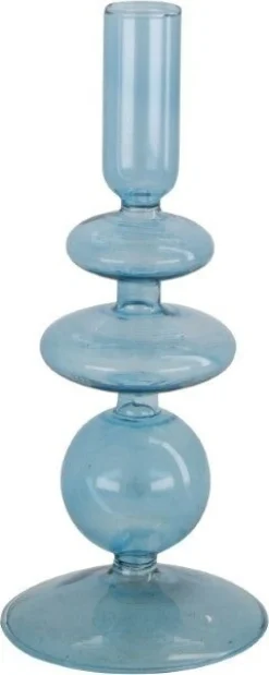Dijk Natural Collections kandelaar blauw D 8,5 H 19,5 cm