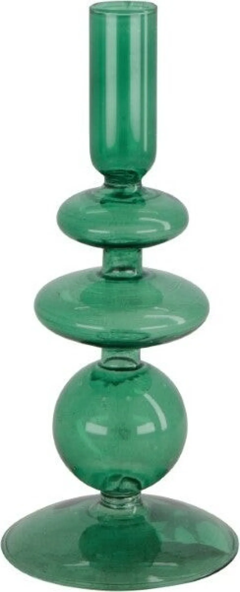 Dijk Natural Collections kandelaar groen 8,5 x 8,5 x 19,5 cm