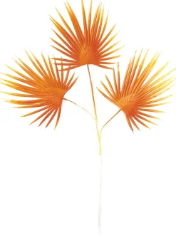 Dijk Natural Collections kunsttak Palm geelgroen H 70 cm