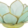 Dijk Natural Collections waxinelichthouder Lotus groen / goud D 10 H 4 cm