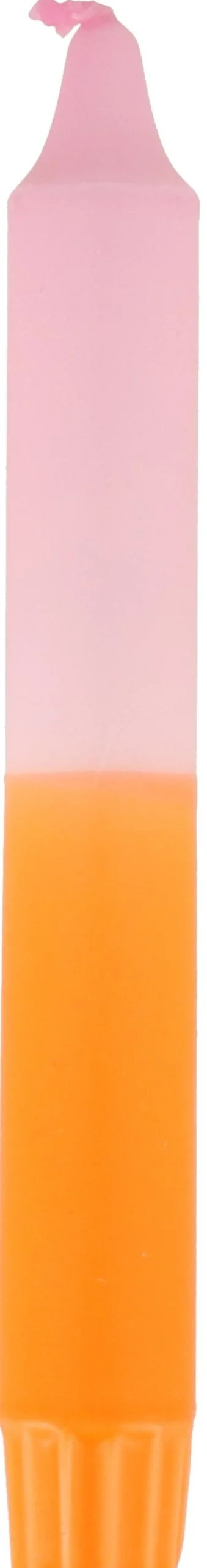 Dippy dinerkaars Dubbeldip oranje / roze 6 uur D 2,1 H 19 cm
