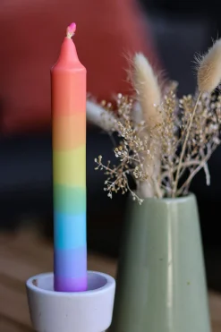 Dippy dinerkaars Regenboog 6 uur D 2,1 H 19 cm
