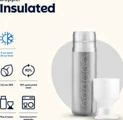 Dopper drinkfles Insulated silver 580 ml