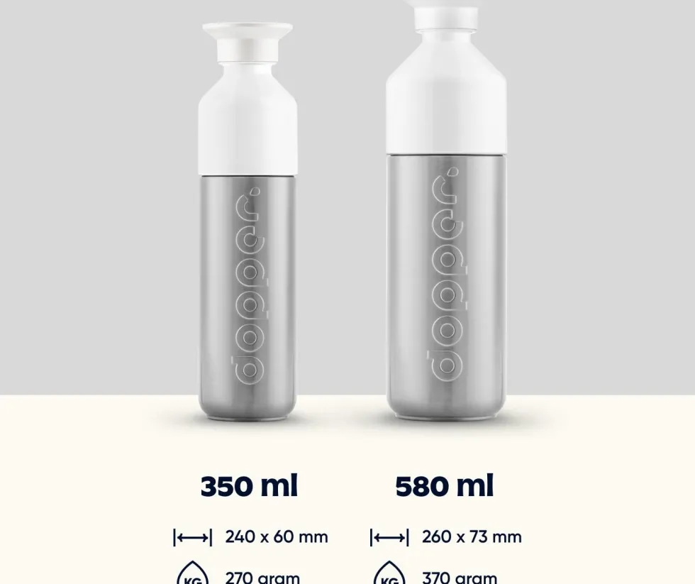 Dopper drinkfles Insulated silver 580 ml