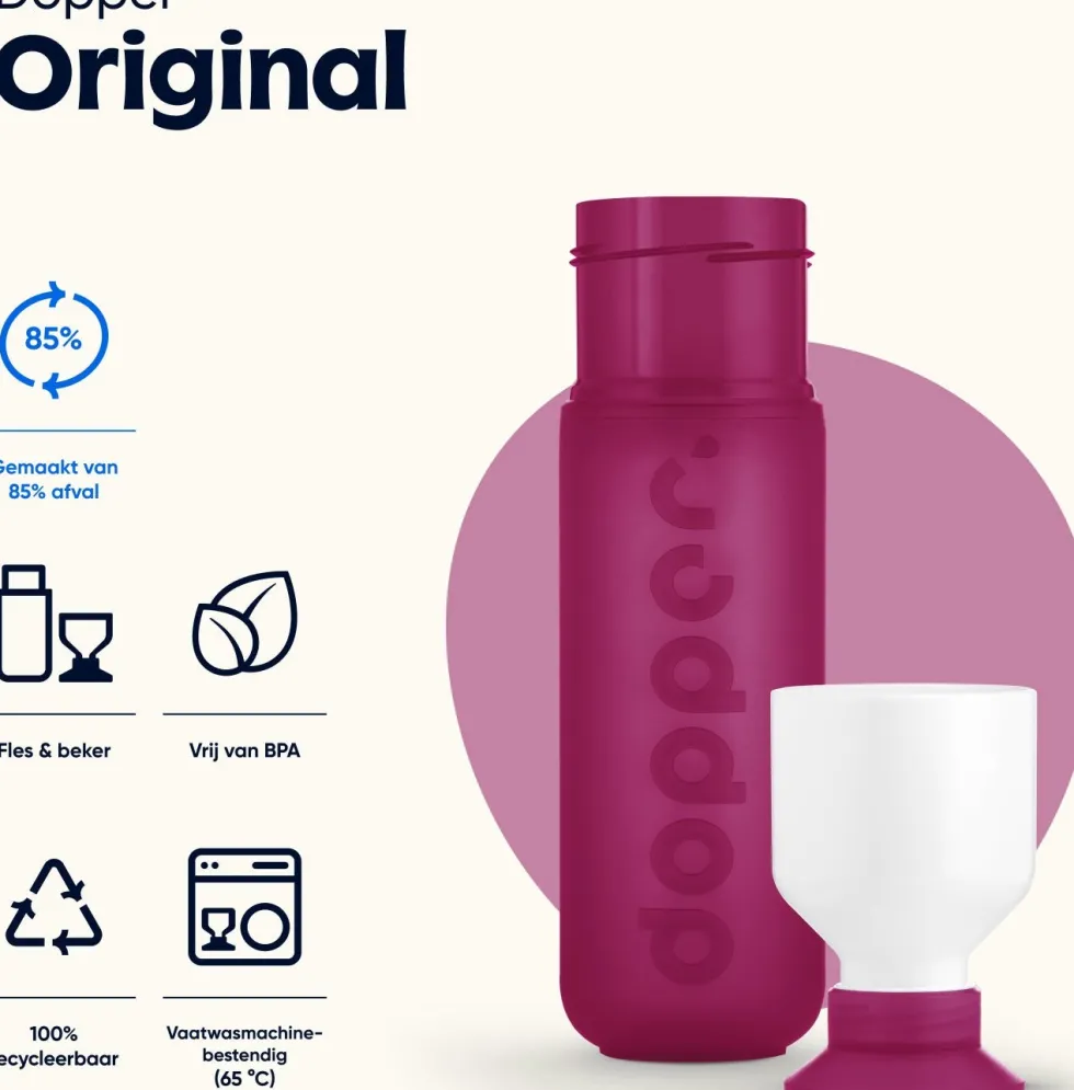 Dopper drinkfles Original funky fuchsia 450 ml