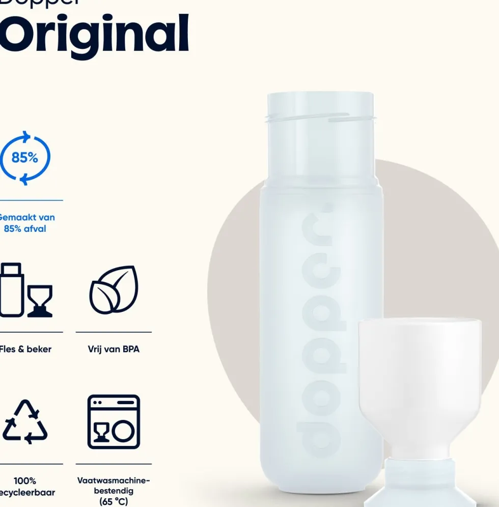 Dopper drinkfles Original pure white 450 ml
