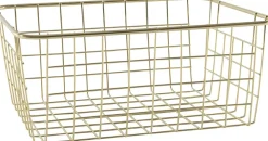 Draadmand Cas goud 28 x 22 x 12,5 cm
