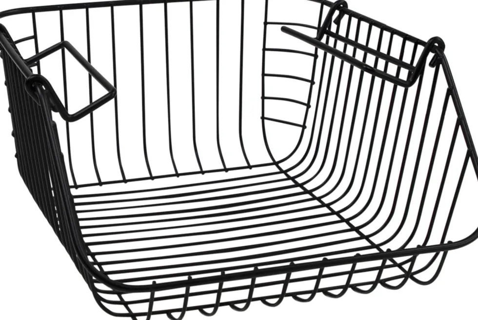 Draadmand Charlie stapelbaar zwart 29 x 27 x 14 cm