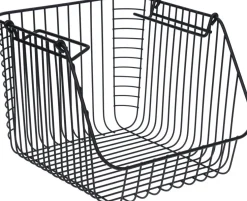 Draadmand Sef stapelbaar zwart 29 x 27 x 21 cm