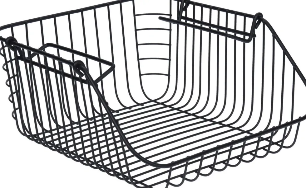 Draadmand Sef stapelbaar zwart 28 x 27 x 13 cm