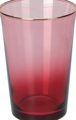 Drinkglas Lena rood 290 ml D 7,8 H 11 cm