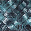 Droogloopmat Mondial blauw zwart 50 x 75 cm