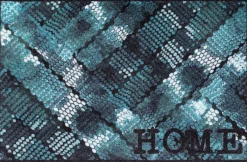 Droogloopmat Mondial blauw zwart 50 x 75 cm