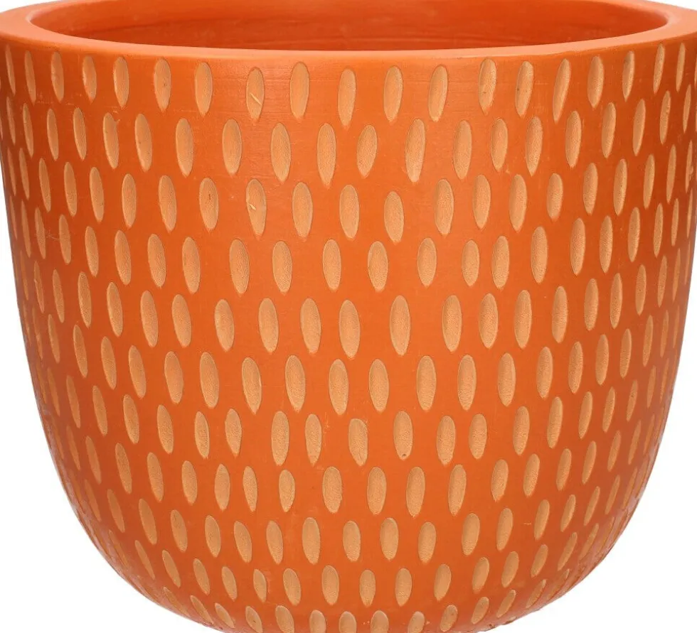 Duif bloempot Bell oranje D 27 H 24 cm