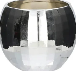 Duif bloempot Disco zilver D 15 H 11,6 cm